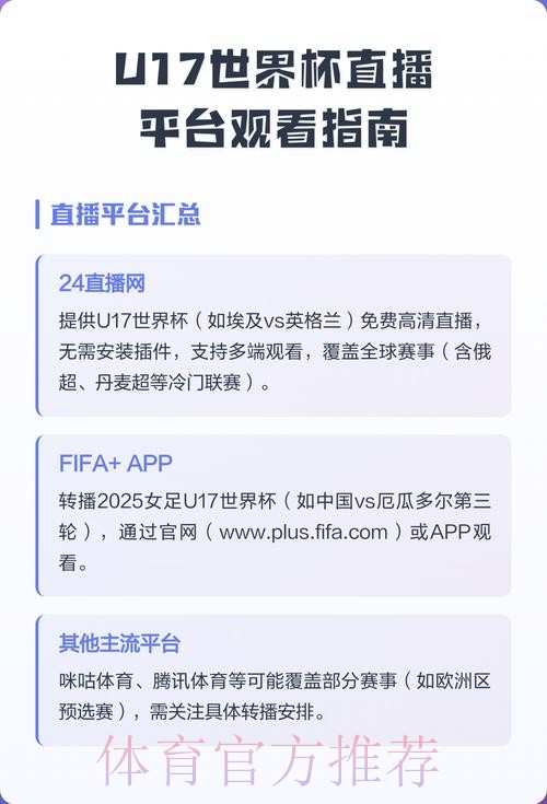 最新世界杯直播入口及赛事观看地址